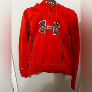 Under Armour Orangy Red Hoodie with Logo